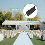 5.4 Yards Awning Rail Piping, Black Awning Rail Insert with Solid PVC Core, 6mm Double Flap Awning Tent Piping Insert for RV Camping Caravan Camping Tent Accessories