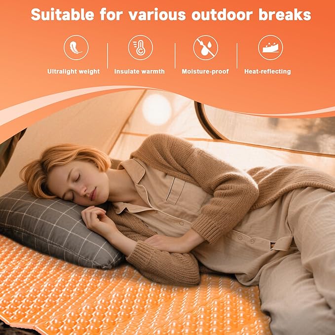 Ultralight Closed Cell Foam Sleeping Pad for Hiking,Moisture-Proof Folding Sleeping Pad Backpacking,Sleeping Mat for Camping,Car Camping Mats