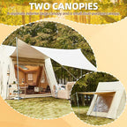 YOLENY Inflatable Tents for Camping, 6-12 Person Blow Up Tent with TPU Skylight, Canopy, Mesh Windows, Stove Jack & Pump, 4 Season Large Inflatable Tent, Waterproof & Windproof