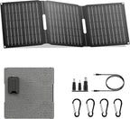 Portable Solar Panel Charger 22W, ZeroKor Foldable Solar Panel Kit with DC USB C USB A Out for Phone Pad Power Bank Smart Device, High Efficiency Waterproof Panel for Camping Backpacking Hiking