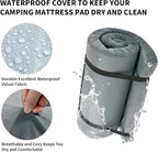 HOMBYS 3 INCH Thick Waterproof Memory Foam Camping Mattress for Outdoor Sleeping, Portable Roll Up Mattress Pad Mat for Travel Truck Bed Tent