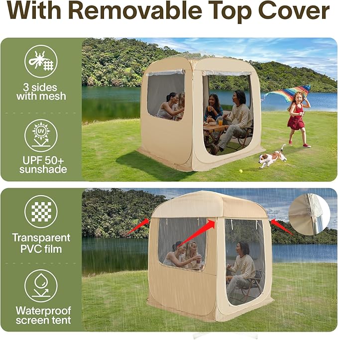 Alvantor SUV Tailgate Tent, Instant Pop Up Car Tent Creates Extra Living Space, UV Protection, Quick Setup in Seconds for Family, Road Trips, Tailgating, Beach, Outdoor Camping