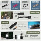 Monterra Survival Kit, 265 Pcs, Emergency Gear and Supplies, First Aid, Bug Out Go Bag, EDC, Molle System Backpack, Hiking, Camping, Outdoor Accessories, Hunting Gifts for Men.