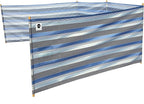 ERDA Surf Stripe Pro Beach Recycled Polyester Rip-Stop 20 ft Lightweight Windscreen, Privacy Screen, Wind Blocker, Free Matching Shoulder Bag (New Mahogany Wood Poles)