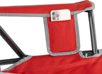 GCI Outdoor Comfort Pro Rocker Camping Chair | Portable Folding Rocking Chair with Durable Armrests & Drink Holder | Official Collegiate Licensed Sideline Sports Chair | Ohio State Buckeyes