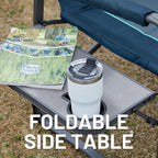Timber Ridge XXL Directors Chair, 600lbs Capacity Heavy Duty Folding Camping Chair with Side Table & Insulated Pocket, Oversized Portable Chair with Carry Strap
