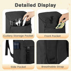 Cooler Backpack Soft Insulated Leak Proof 50 Cans Insulated Backpack Cooler Portable Picnic Camping Beach Hiking BBQ Lunch Backpack for Men and Women - Black