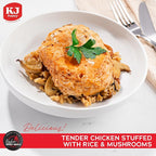 KJ Poultry Kosher Ready Meals - Stuffed Chicken Breast Rice, MRE Meat Meals Ready to Eat, Gluten Free, Halal, (1 Pack) Prepared Entree Fully Cooked, Shelf Stable Microwave Dinner, Travel Military