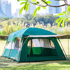 KTT Extra Large Tent 10-12-14 Person(Style-B),Family Cabin Tents,2 Rooms,3 Doors and 3 Windows with Mesh,Straight Wall,Waterproof,Double Layer,Big Tent for Outdoor,Picnic,Camping,Family Gathering