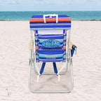 Tommy Bahama Hi-Boy 17" Seat Height 4-Position Lace-Up Suspension Folding Beach Backpack Chair
