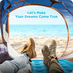 Ciays Air Mattress with Built-in Pump, Blow Up Mattress with Carrying Bag for Home and Camping, Flocked Top Inflatable Air Bed for Guests, Family