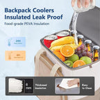Backpack Coolers Insulated Leak Proof for Women Men, 35 Cans Large Capacity Waterproof Cooler Backpack, Soft Portable Cooler Bag for Beach Travel Camping Picnic Work
