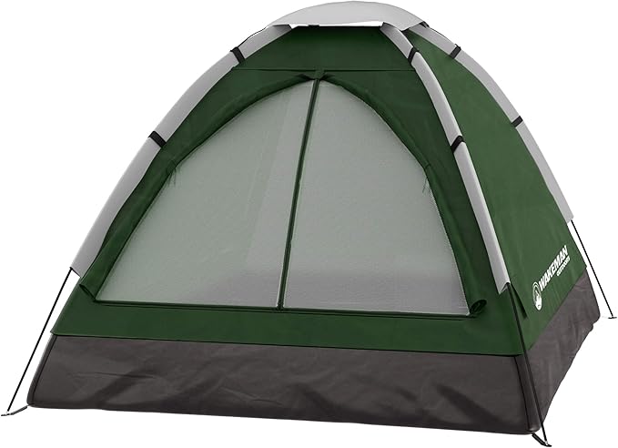 2 Person Camping Tent with Rain Fly and Carrying Bag – Lightweight Outdoor Pop Up Tents for Camping Essentials, Music Festivals, Backpacking, Hiking, or Beach Shelter by Wakeman Outdoors