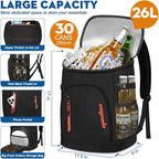Capolo Cooler Backpack for Men Women Insulated Backpack Cooler Leak Proof Thermal Bag Beverage Soft Cooler Bag Lunch Backpack for Camping 30/45 Cans