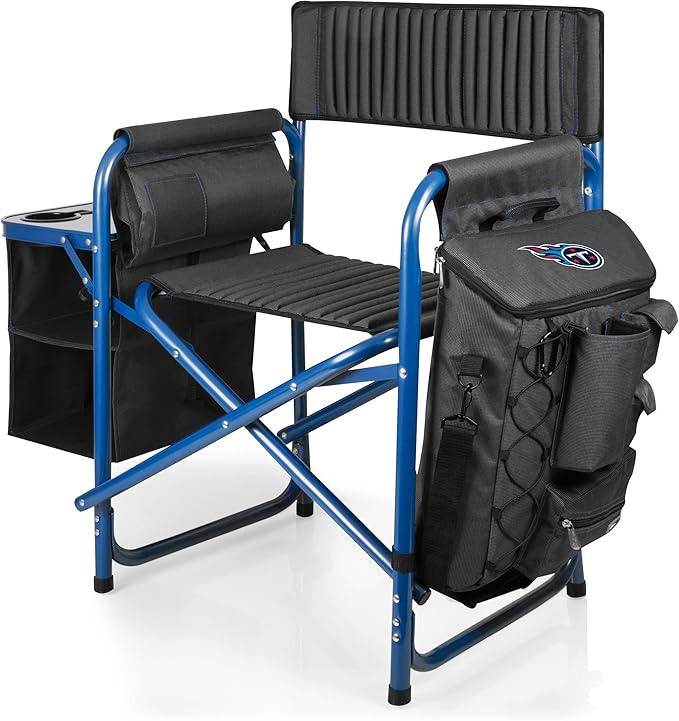 Picnic TIME NFL Unisex-Adult NFL Fusion Camping Chair with Side Table and Soft Cooler, Beach Chair for Adults, Lawn Chair