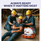 MFASCO Complete Emergency Response First Aid Kit Trauma Bag - 415 Piece Fully Stocked Supplies for Disaster Preparedness | For Business, Schools, Organizations, Groups, Home Safety (Reflective Orange)