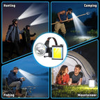 High Power LED Headlamp Separate Design Outdoor Head lamp Waterproof Rechargeable Long Range Headlight Suitable for Camping Hiking Fishing Hunting