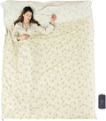 100% Cotton Sleeping Bag Liner with Full Length Zipper on 3 Sides; Single/Double Adult Sleep Sack for Travel & Camping, Multifunctional Travel Sheets (Unzipped 87”x87”) for Hotel, Lightweight