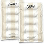 Cool Coolers Reusable XL Soft Ice Packs for Coolers, Long-Lasting Lunch Box Ice Pack, High Performance Quick Freeze, 2Pk, Taupe Stripe