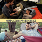 TREKOLOGY ALUFT Pro Inflatable Camping Pillow with Removable Foam-Padded Case - Camp Pillow for Camping & Hiking, Backpacking, Airplane, and Travel - Add to Your Outdoor Backpacking Gear Essentials