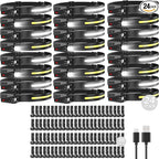 Bud K 24pack Headlamp Rechargeable, 1000 Lumen Headlamps for Adults, 230 Angles Wide Beam Headlamp & Spotlight, 6 Modes, Lightweight Head Lamps for Camping Running Cycling (24)