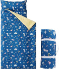Bunnikins & Clover Toddler Nap Mat with Removable Pillow, Nap Mats for Preschool, Easy Clean Toddler Nap Pad for Kindergarten, Kids Sleeping Bag for Travel Camping