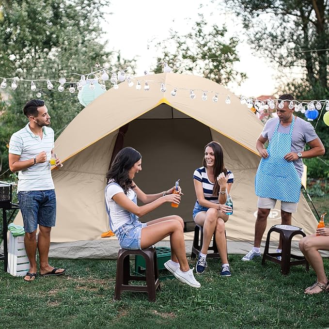 unp 6 Person 4 Season Dome Tent, Easy to Set Up for Camping & Hiking, Lightweight & Portable, Green