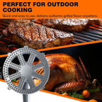 Veralune High-Pressure Cast-Iron Propane Burner Head Round Burner Head with 20 PSIG Adjustable Regulator, Hose & Brass Fittings for Turkey Fryer Burners, Outdoor Cooking, Camping