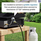 12 FT Propane Hose Adapter 1lb to 20lb, Fit for Mr. Heater Buddy Heater, Blackstone Tabletop Griddle, Coleman Stoves & More - Connects 1 lb Portable Appliances to 20 lb Tanks