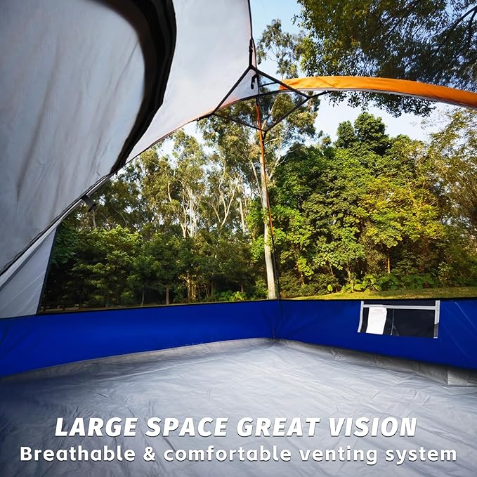Camping Tent 2-4 Person, Waterproof Windproof Tent with Rainfly Easy Set up-Portable Dome Tents for Camping…