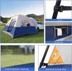 UNP SUV Dome Tent for Camping, Outdoor 6 Person Car Camping Tent, Easy Set Up SUV Tailgate Tent with Rainfly 10' x 10' Vehicle Camping Tent | for Camping, Outdoor, Car Camping Tent, Easy Set Up, SUV Tailgate Tent, with Rainfly