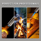 BLAZEAL Propane Torch Kit with 3x MAPP Gas,4-Flame Blow Torch Head with Propane Tank Base for MAP Gas,Work in All Angle,Trigger Start Torch Gun for Welding Brazing Soldering Grill Camping Cooking Food