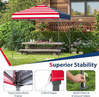 Tangkula 6.6x6.6 Ft Pop Up Canopy, 1 Person Instant Setup Canopy Tent with Center Lock, UPF 50+ Sun Protection, 8 Stakes, 4 Ropes, Portable Outdoor Canopy with Carrying Bag for Camp, Beach, Patio