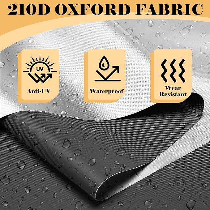 Prolee Bike Storage 7.3 x 5ft, Outside Storage Waterproof Oxford Fabric for 4 Bikes, Bike Shed, Garden Sheds & Outdoor Storage, Black