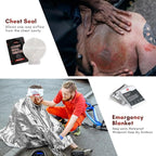 IFAK Refill Kit, Compact Emergency Medical First Aid Trauma Kits Survival Supplies Hemostatic Combat Tactical Wound Care Dressing Pack with Chest Seal 6”Israeli Bandage for Rapid Military, 8pcs