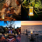 Set of 2 Cordless Table Lamps, LED Rechargeable Table Lamp with 3 Color Stepless Dimmable, Indoor/ Outdoor Table lamp for Patio/ Camping/ Bar/ Coffee/ Restaurant/ Bathroom (Silver 2 Pcs)