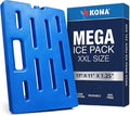Kona Mega Ice Packs Cooler XXL Size - Long Lasting Reusable Freezer Packs - Alternative to Dry Ice Packs for Cooler Ice Packs - Perfect for Delivery, Catering, Camping, and Travel