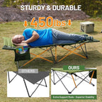 Timber Ridge 31.8" W Extra Wide Heavy Duty Camping Cot for Adult, Easy Set Up Oversized Sleeping Cot with Carry Bag for Camping, Travel and Outdoors, Support up to 450lbs, Green