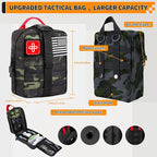 Survival Kit, Gifts for Men Women Teen Boys, 252 pcs Survival Gear and Equipment Mini First Aid Kit for Car Home, Emergency Kit with Molle System for Earthquake, Outdoor Adventure, Car Travel