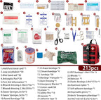 Universal IFAK Trauma First Aid Kit Molle Pouches Emergency Survival Kit Suitable for Home, car, Travel, Camping, Hiking, Sports, Outdoor Emergencies-Quick Response First Aid Essentials (Red)