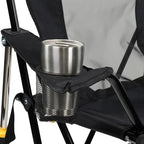 GCI Outdoor Comfort Pro Rocker Camping Chair | Portable Folding Rocking Chair with Durable Armrests & Drink Holder | Official Collegiate Licensed Sideline Sports Chair | USC Trojans