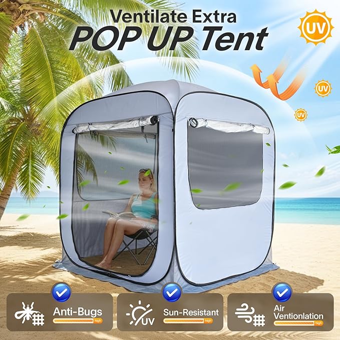 Alvantor SUV Tailgate Tent, Instant Pop Up Car Tent Creates Extra Living Space, UV Protection, Quick Setup in Seconds for Family, Road Trips, Tailgating, Beach, Outdoor Camping