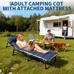 Garvee Camping Cot for Adults, Heavy-Duty Portable Cot Bed with Mattress, Double Layer Oxford Foldable Padded Sleeping Cots for Travel Tent Day Bed Outdoor Home Guest Office Nap