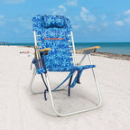 Tommy Bahama Hi-Boy 17" Seat Height 4-Position Lace-Up Suspension Folding Beach Backpack Chair