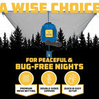 Wise Owl Outfitters Hammock Bug Net – Mosquito Net for Hammock, Lightweight Bug Netting for Camping, Hiking, Backpacking, Forest & Outdoor Use