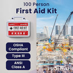 100 Person OSHA Compliant First Aid Kit for Businesses, Vehicles, Trucks, Construction Site - Type III, ANSI Class A Emergency Kit - 364 Piece Essential First Aid Supplies