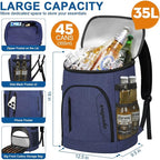 Capolo Cooler Backpack for Men Women Insulated Backpack Cooler Leak Proof Thermal Bag Beverage Soft Cooler Bag Lunch Backpack for Camping 30/45 Cans