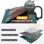 Tarp 10x12 Feet 16 Mil Heavy Duty Waterproof Tarp, Large Multipurpose Cover with Brass Grommets and Reinforced Edges, UV Resistant Thick Poly Tarps for Outdoor Camping Tent Pool Car, Green
