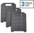 Cool Coolers by Fit & Fresh XL Slim Cooler Ice Blocks, Reusable & Long Lasting XL Ice Packs for Coolers, Slim XL Ice Packs for Cooler Bags, Space Saving, Quick Freeze, 10"x 13", Black, 3PK