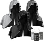 Cooling Hoodie Towel: Cooling Towels for Neck and Face Sun Protection Instant Cool for Hot Weather Hiking Camping Running Golf Gardening Fishing Music Festivals Theme Parks Beach - 3 Packs